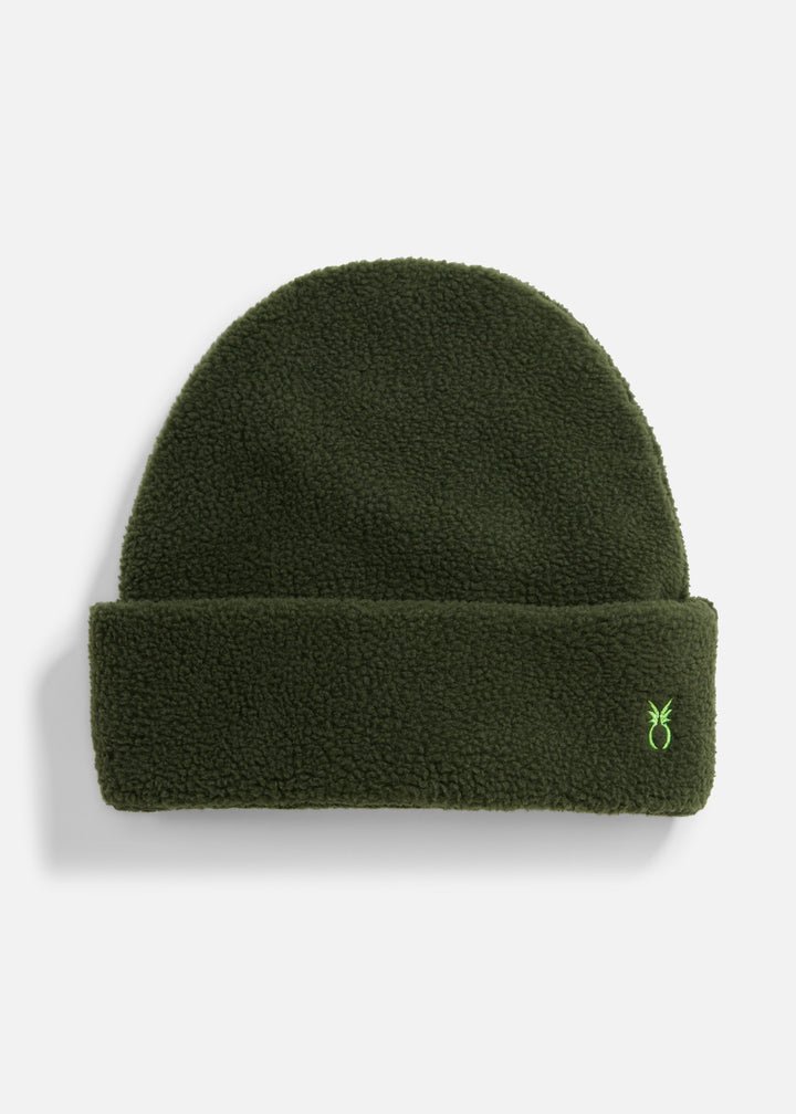 Beatrice Beanie in Sherpa Fleece (Spruce)