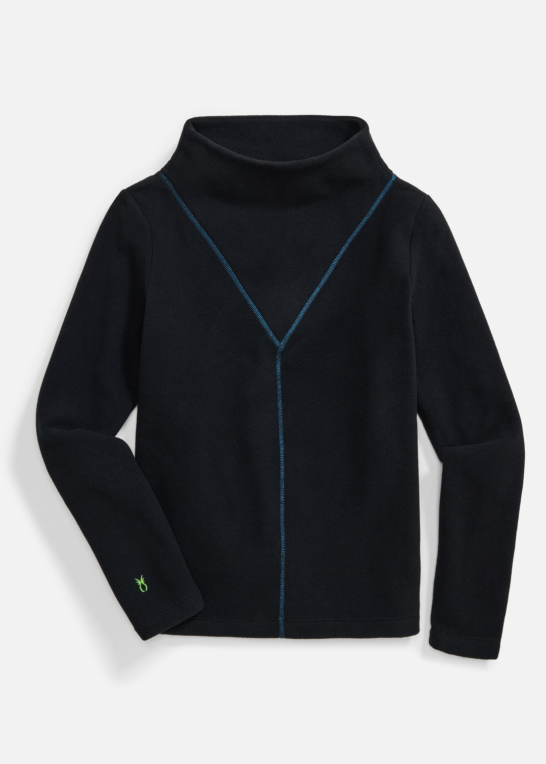 Carroll Street Turtleneck in Vello Fleece (Black)