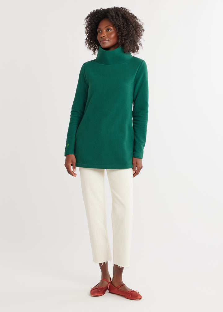 Cobble Hill Turtleneck in Vello Fleece (Emerald)