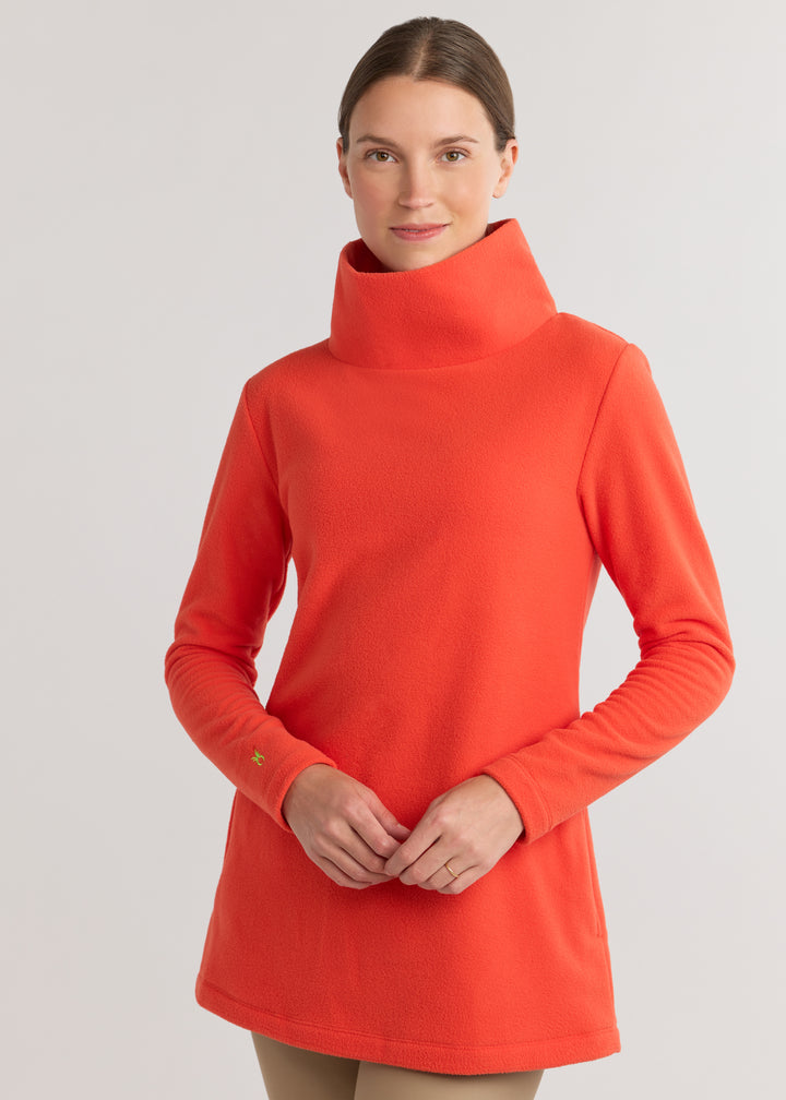 Cobble Hill Turtleneck in Vello Fleece (Paprika)