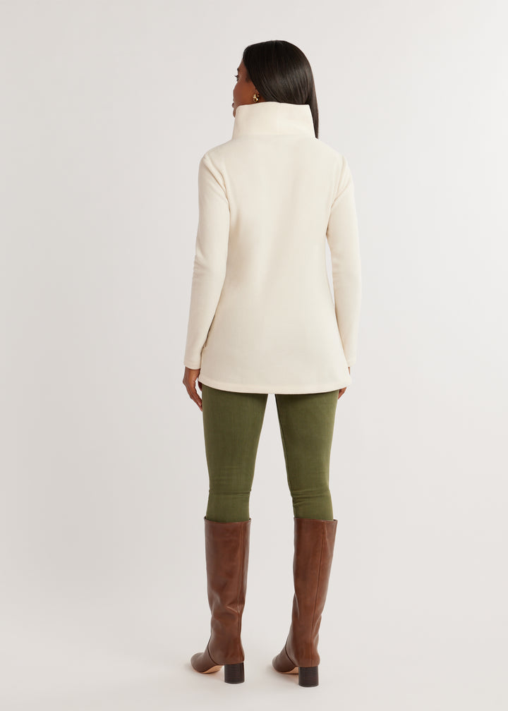 Cobble Hill Turtleneck in Vello Fleece (Cream)