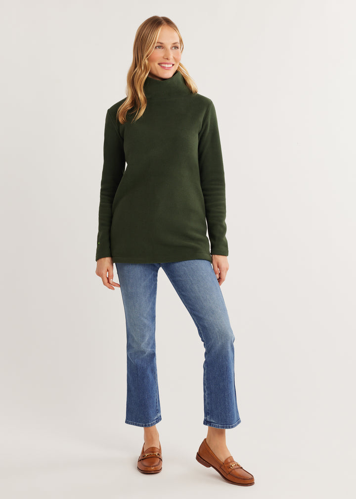 Cobble Hill Turtleneck in Vello Fleece (Spruce)