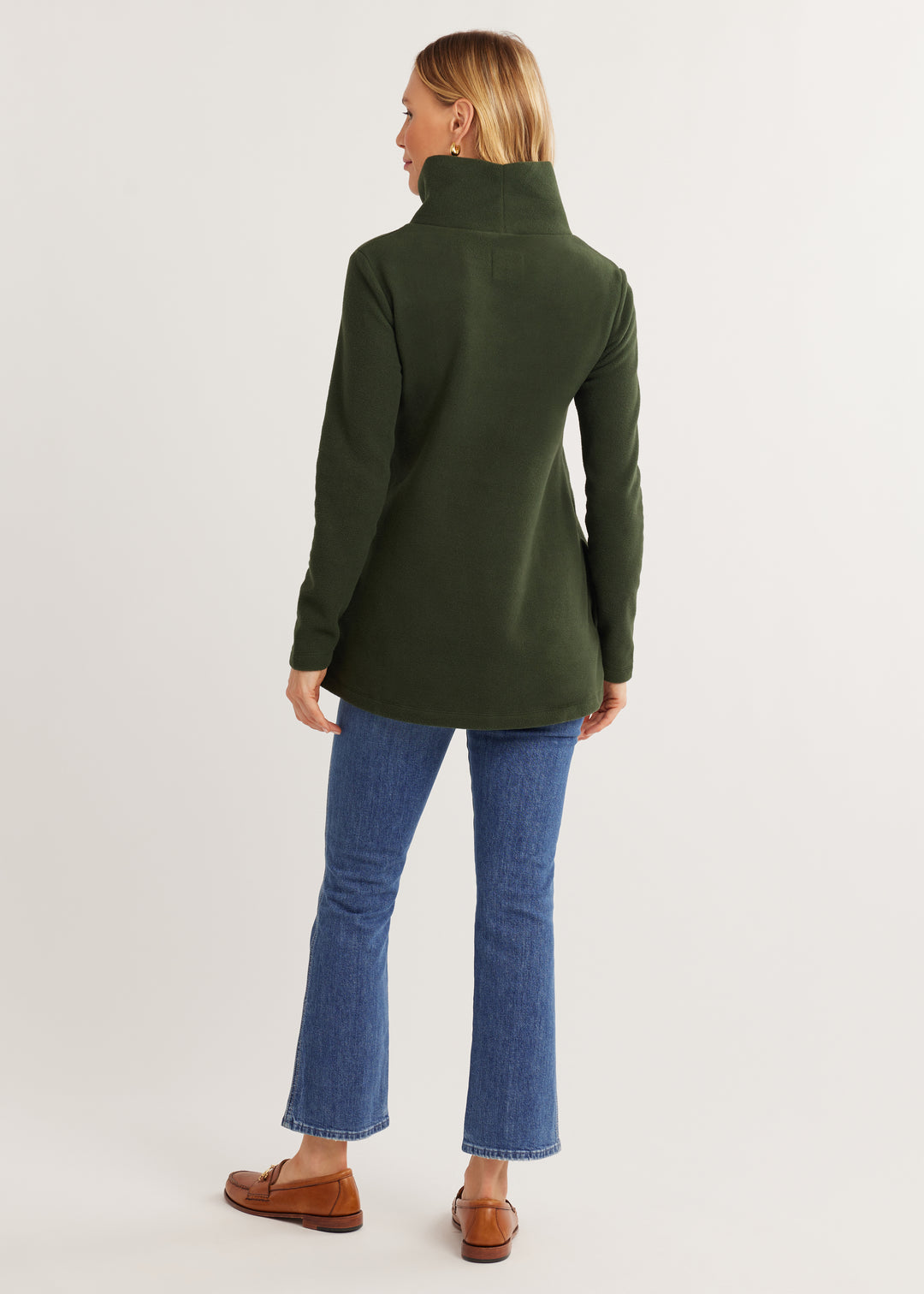 Cobble Hill Turtleneck in Vello Fleece (Spruce)