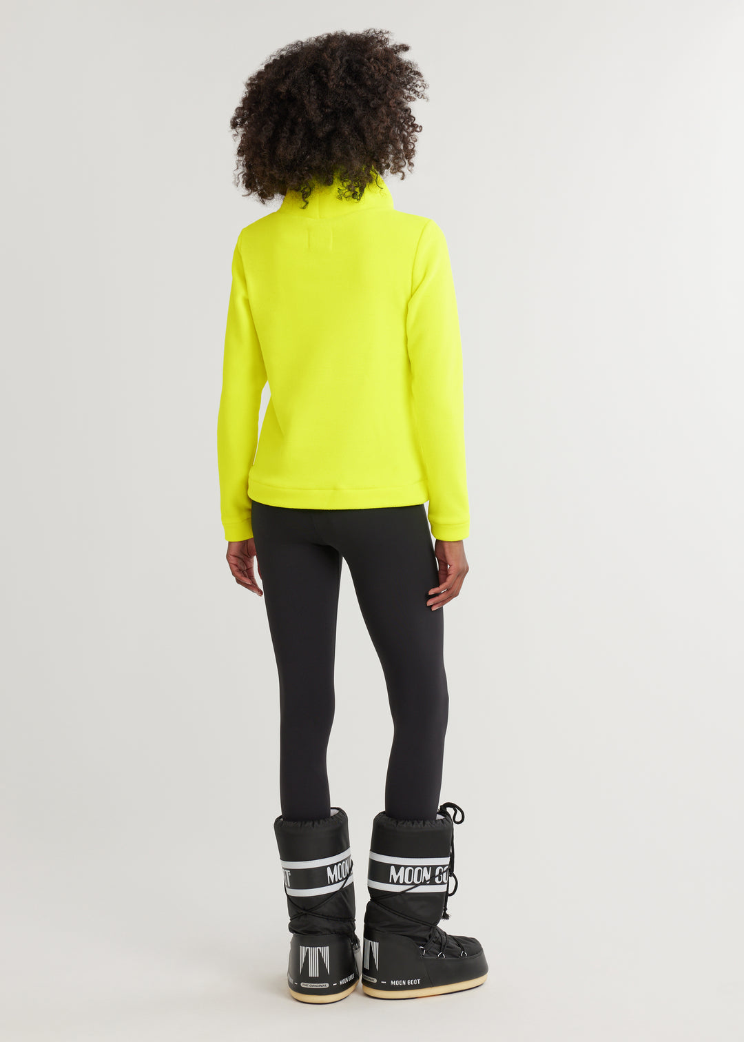 Park Slope Turtleneck in Vello Fleece (Neon Yellow)