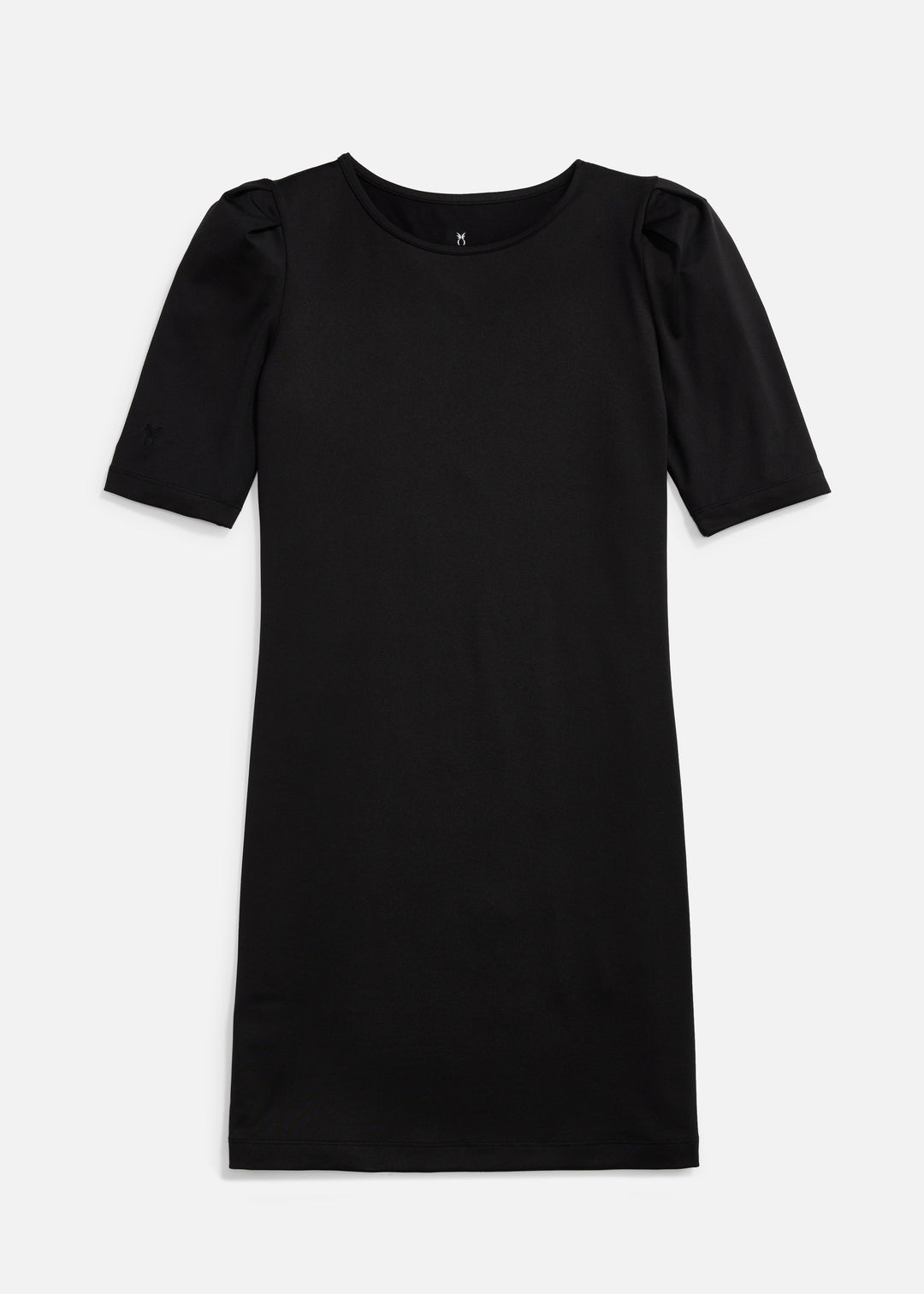 Evelyn Short Dress in Luxe Stretch (Black)