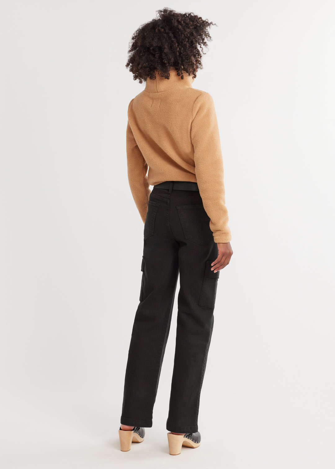 Greenpoint Turtleneck in Sherpa Fleece (Camel)