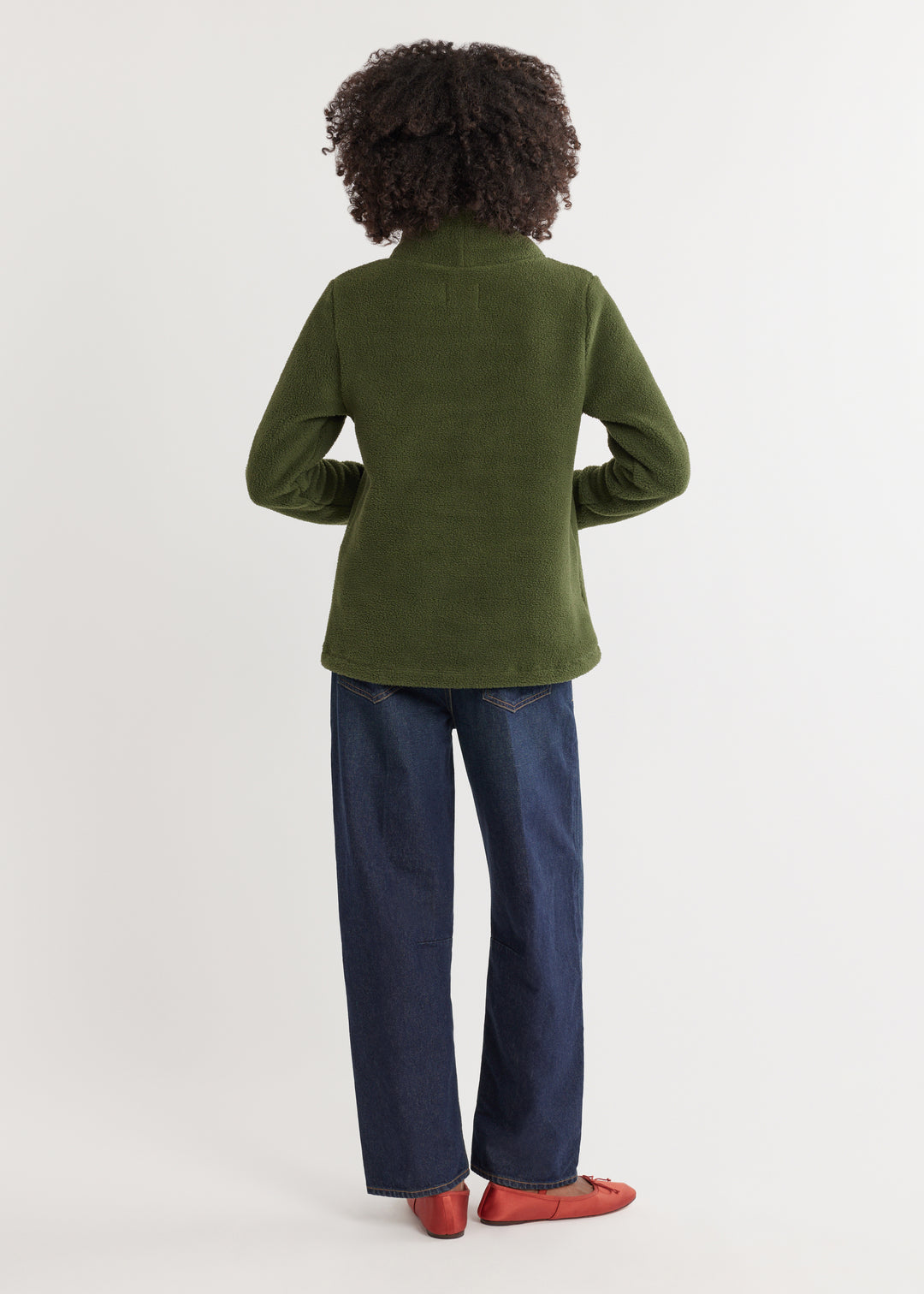 Greenpoint Turtleneck in Sherpa Fleece (Spruce)