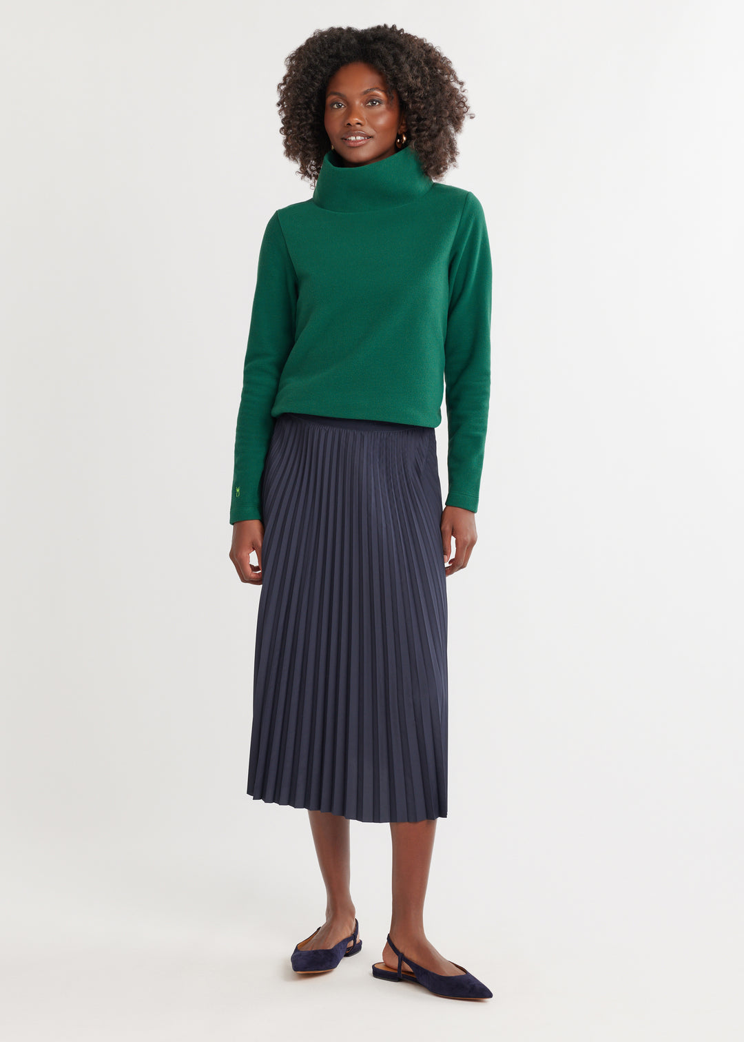 Greenpoint Turtleneck in Vello Fleece (Emerald)