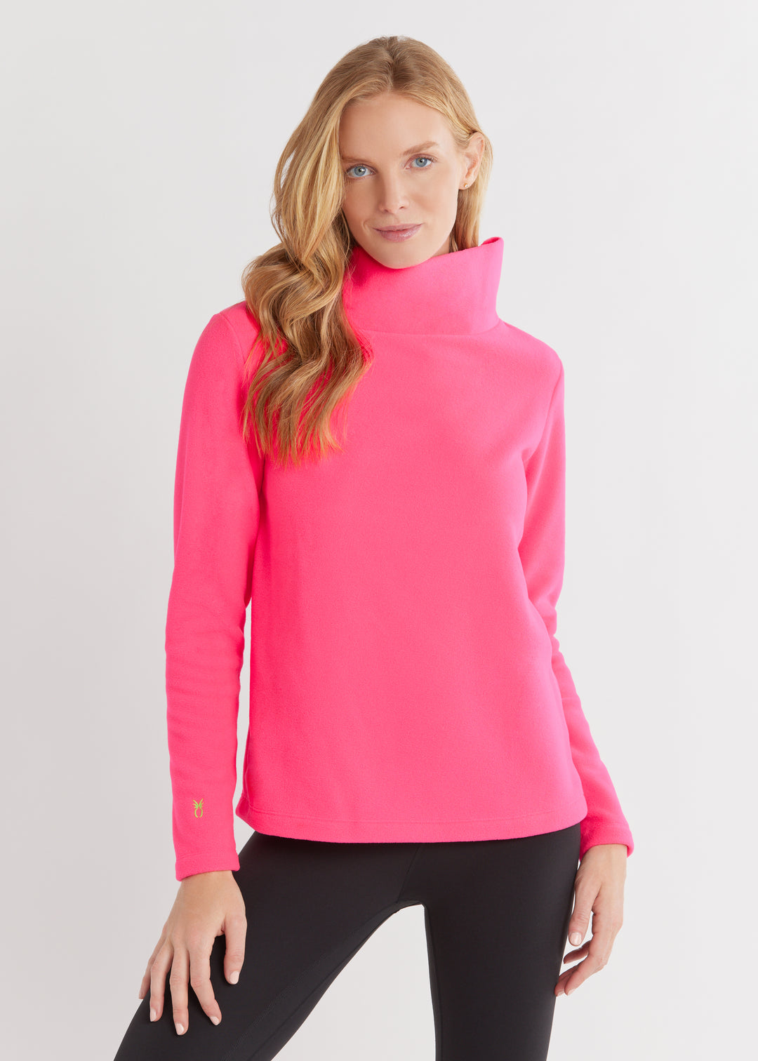 Greenpoint Turtleneck in Vello Fleece (Neon Pink)