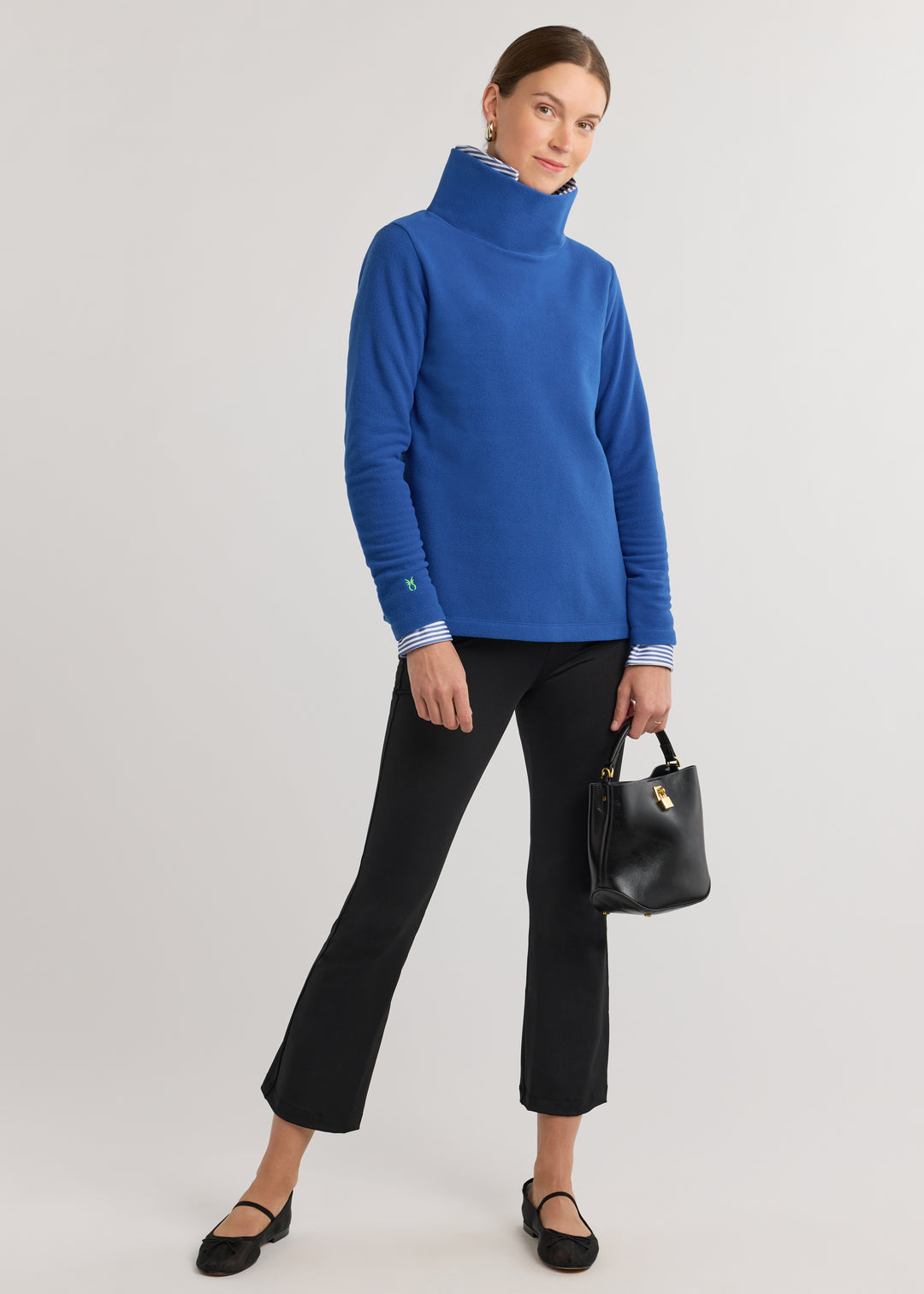 Greenpoint Turtleneck in Vello Fleece (True Blue)