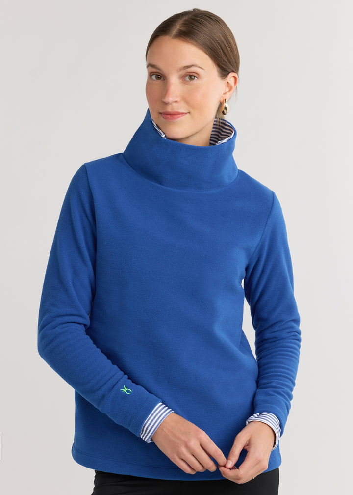 Greenpoint Turtleneck in Vello Fleece (True Blue)