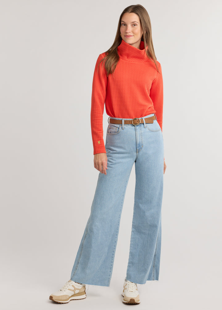 Greenpoint Turtleneck in Waffle (Paprika)