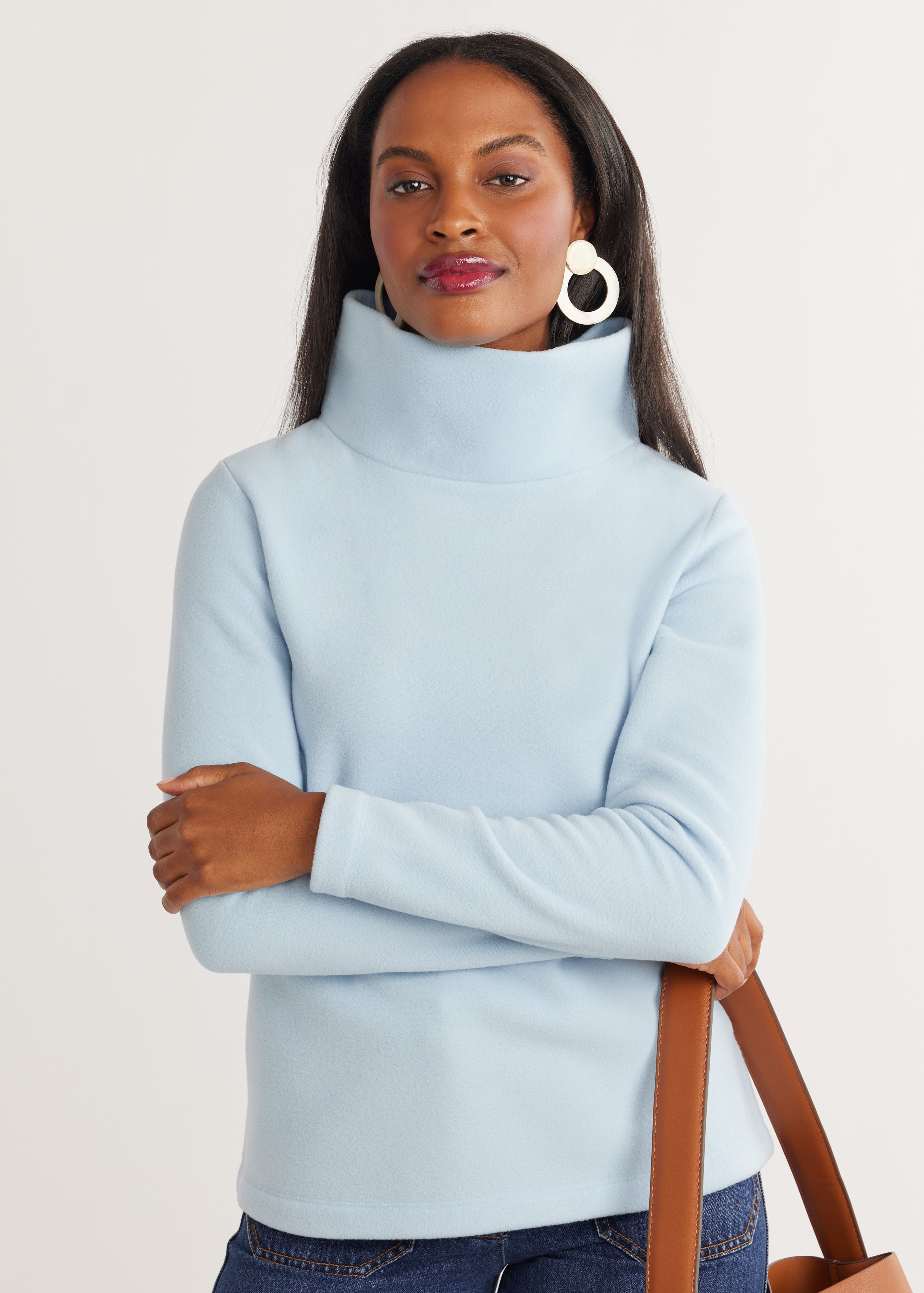 Fleece turtleneck clearance tunic