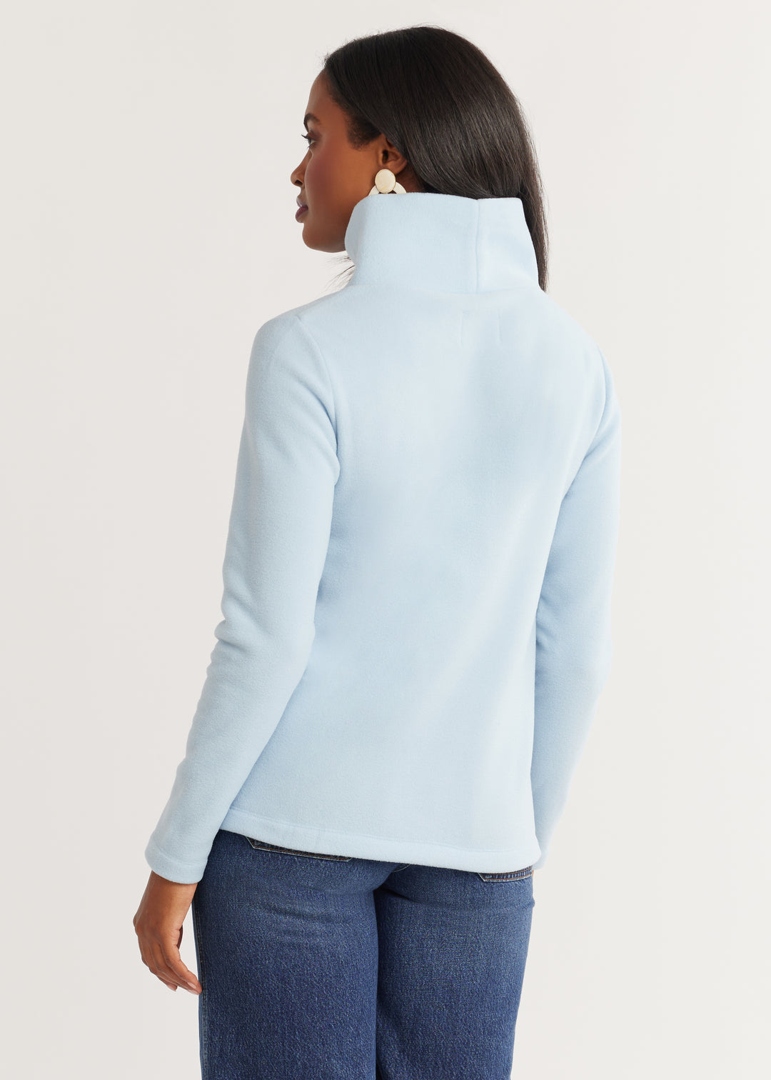 Greenpoint Turtleneck in Vello Fleece (Ice Blue)