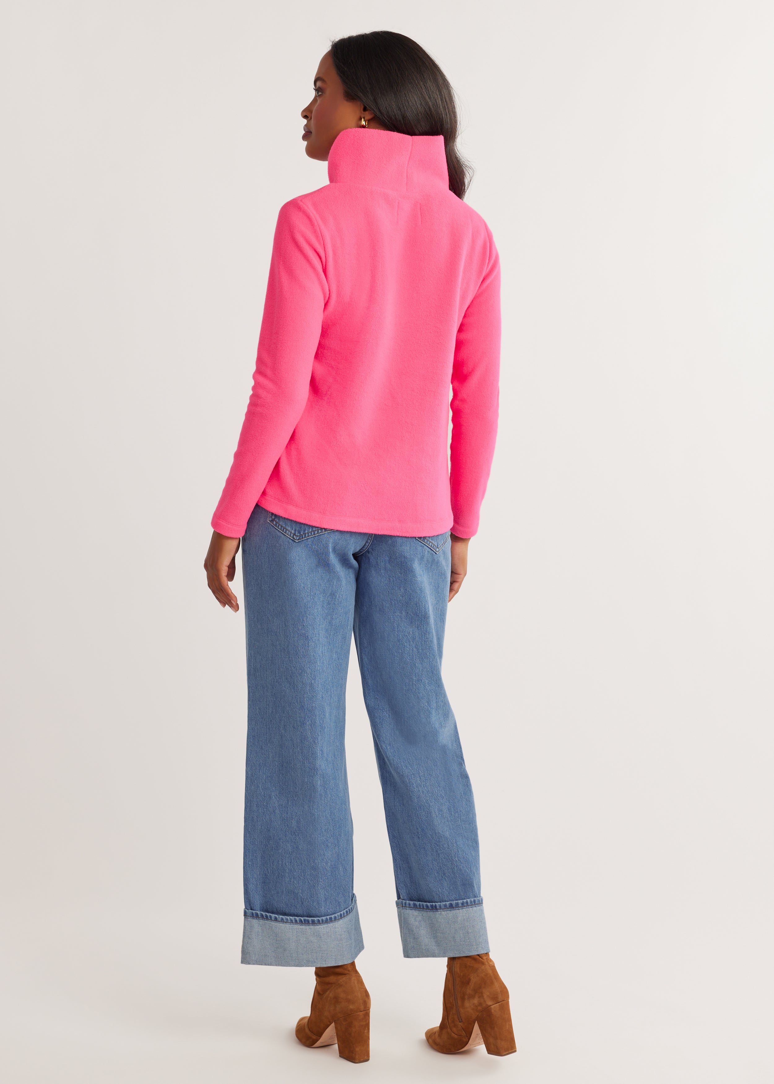 Greenpoint Turtleneck in Vello Fleece (Neon Pink) – Dudley Stephens