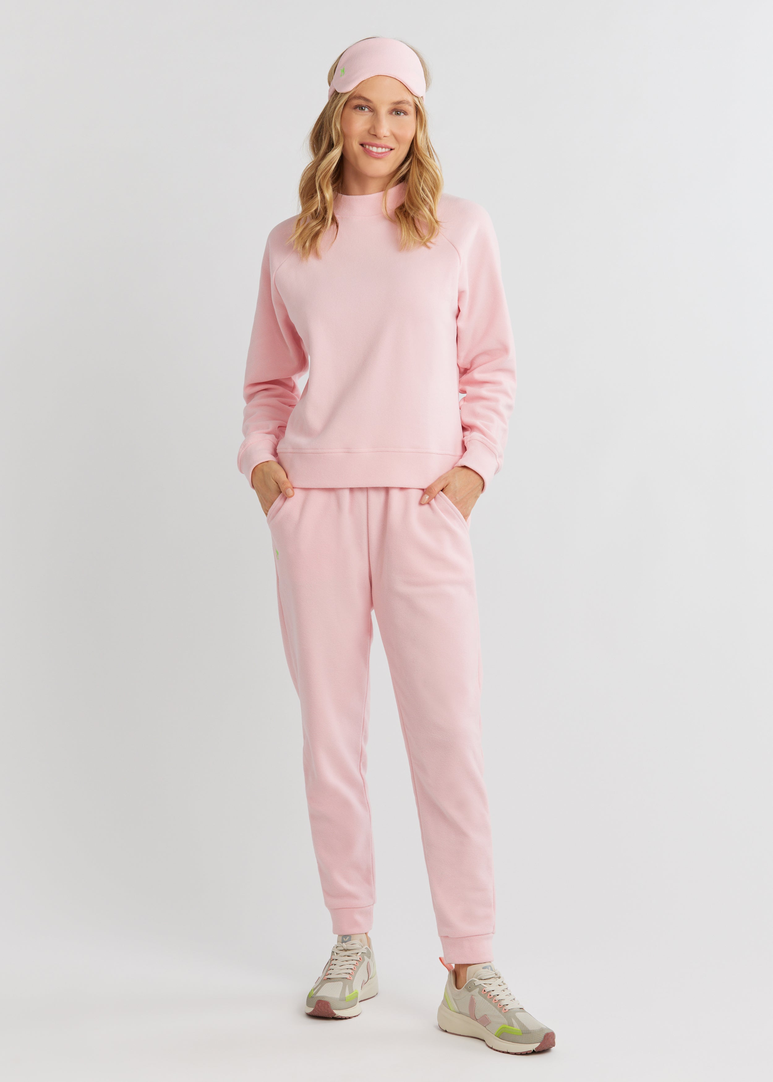 Jay Joggers in Terry Fleece Pink