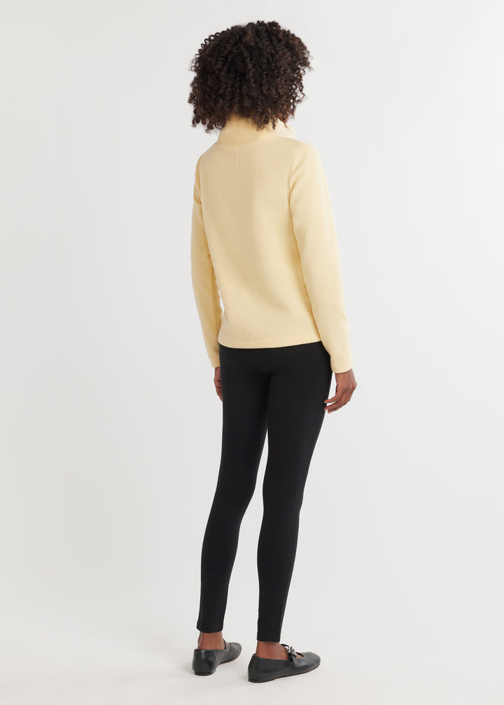 Juliet Turtleneck in Vello Fleece (Buttercream)