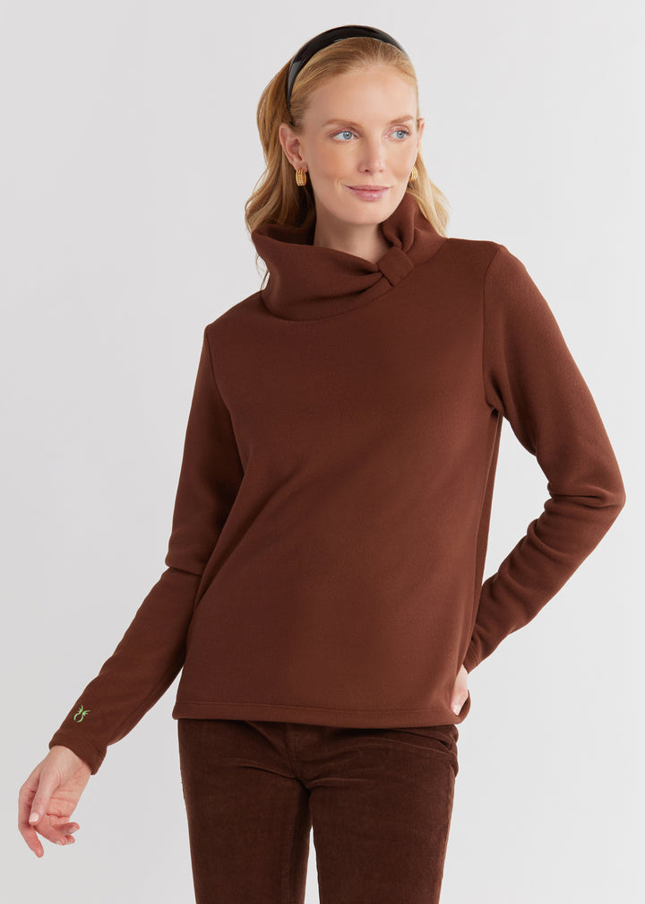 Juliet Turtleneck in Vello Fleece (Cocoa)