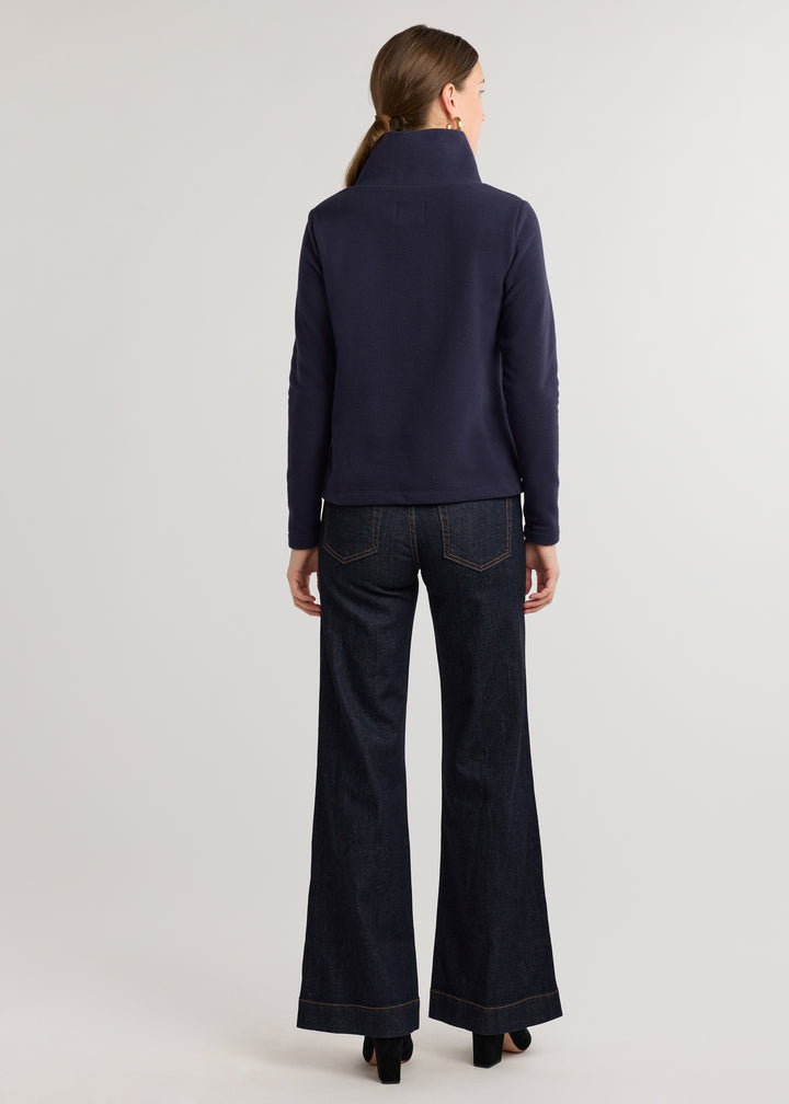 Juliet Turtleneck in Vello Fleece (Navy)