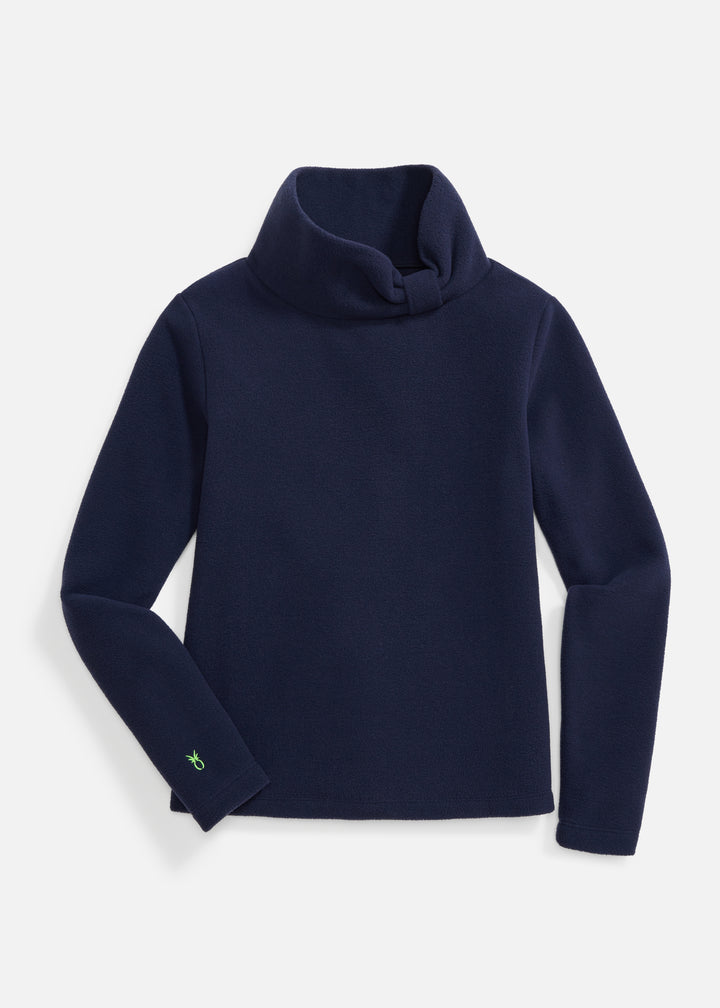 Juliet Turtleneck in Vello Fleece (Navy)