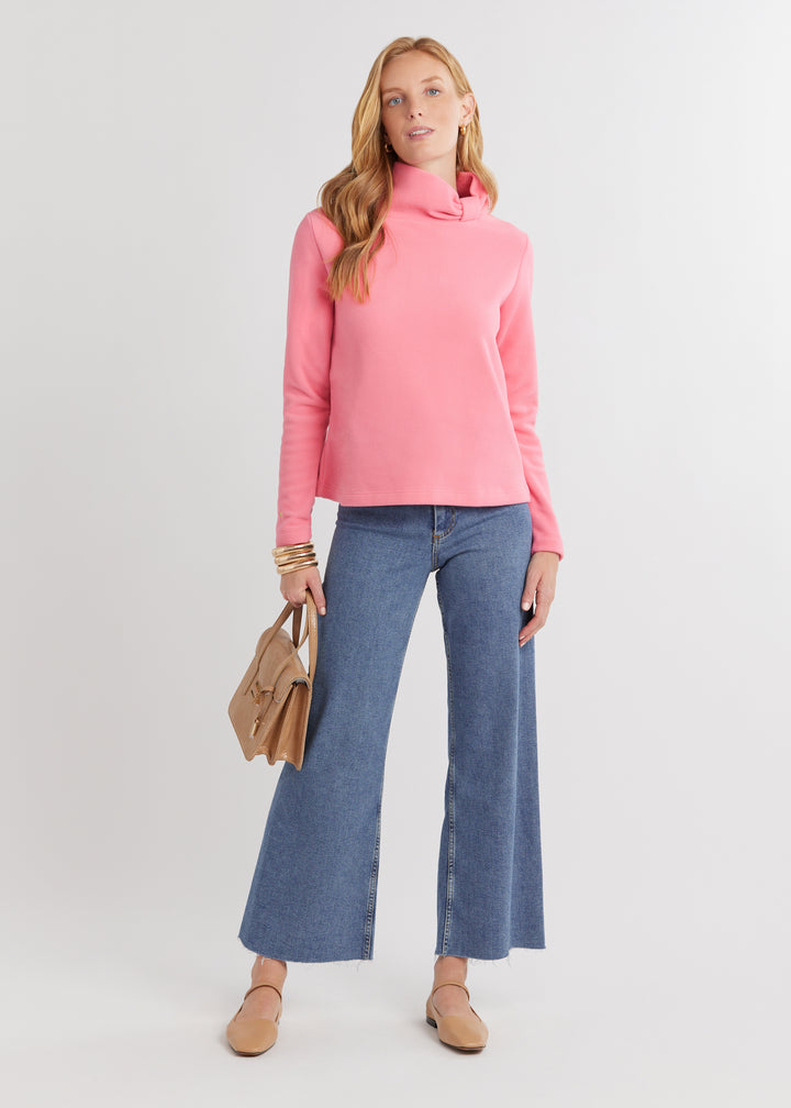 Juliet Turtleneck in Vello Fleece (Pink Lemonade)