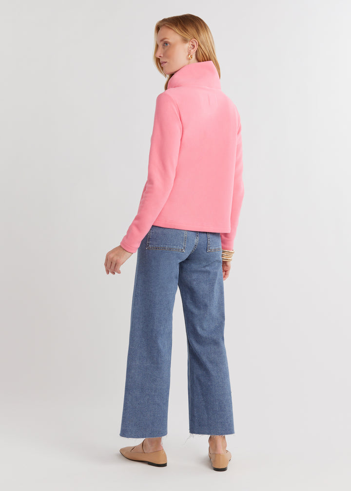 Juliet Turtleneck in Vello Fleece (Pink Lemonade)