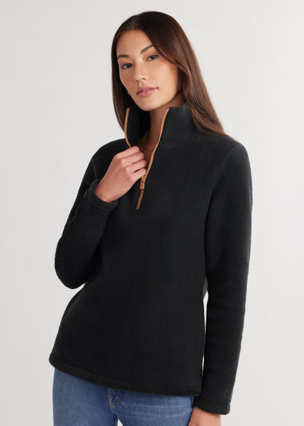 Womens black hotsell sherpa pullover