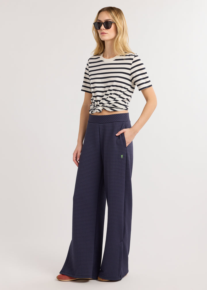 Katharine Pant in Waffle (Navy)