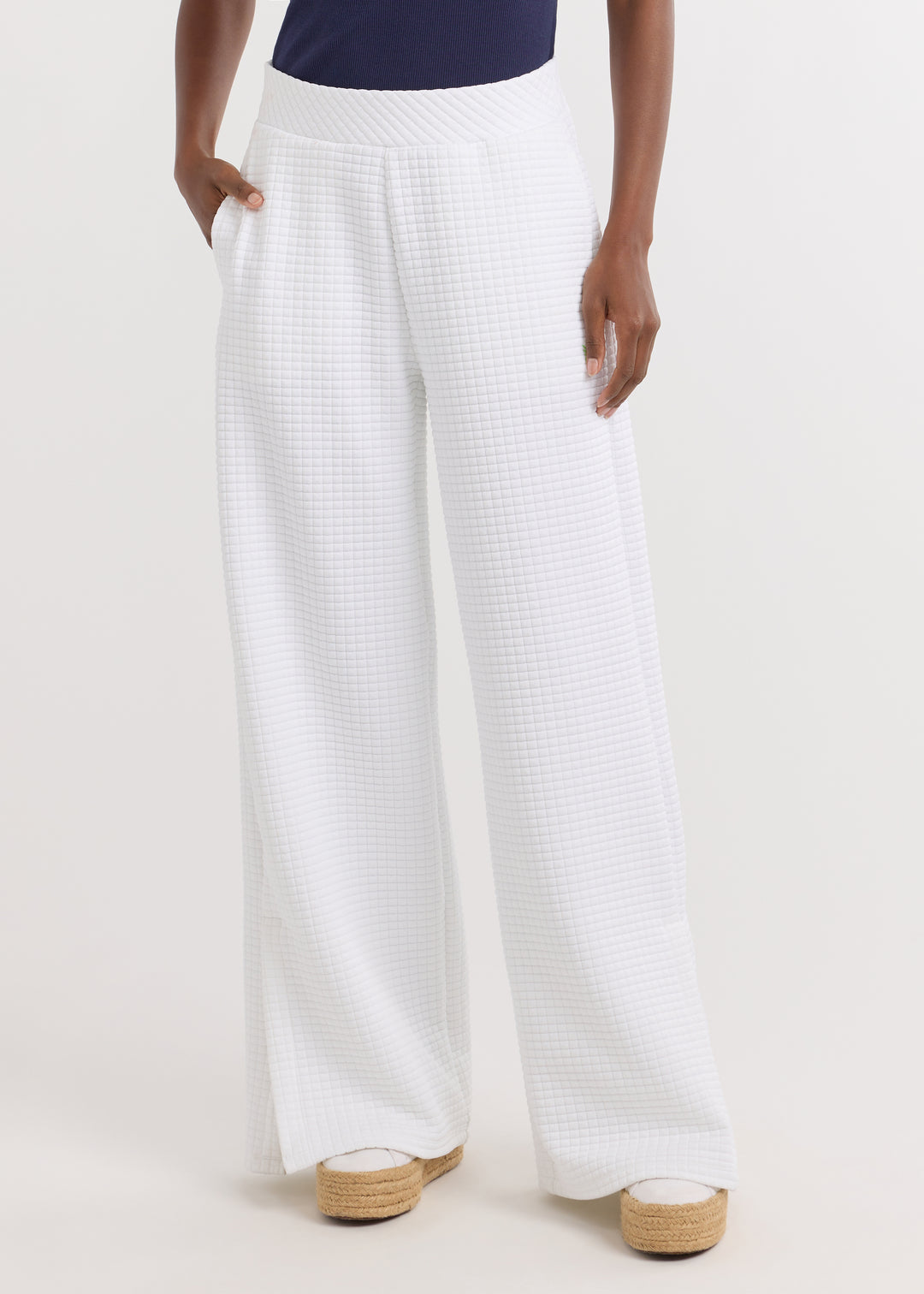 Katharine Pant in Waffle (White)