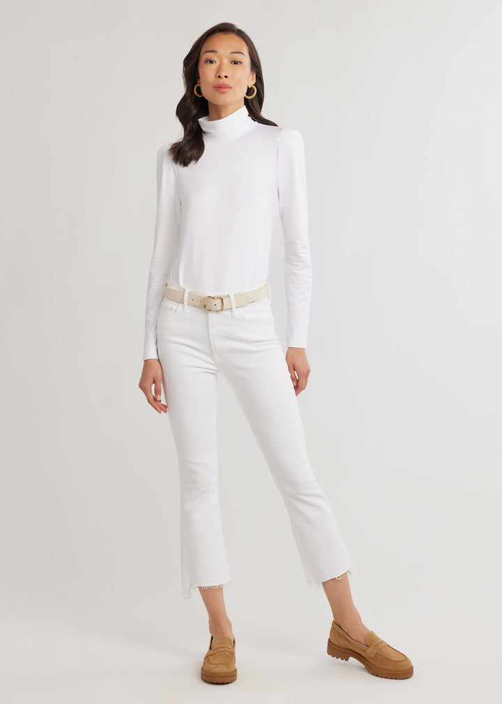 Kiawah Turtleneck in Repreve® Stretch (White)