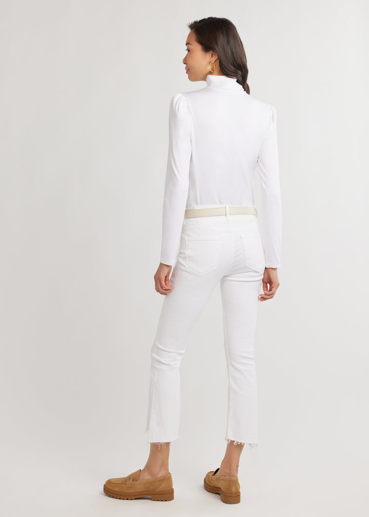 Kiawah Turtleneck in Repreve® Stretch (White)