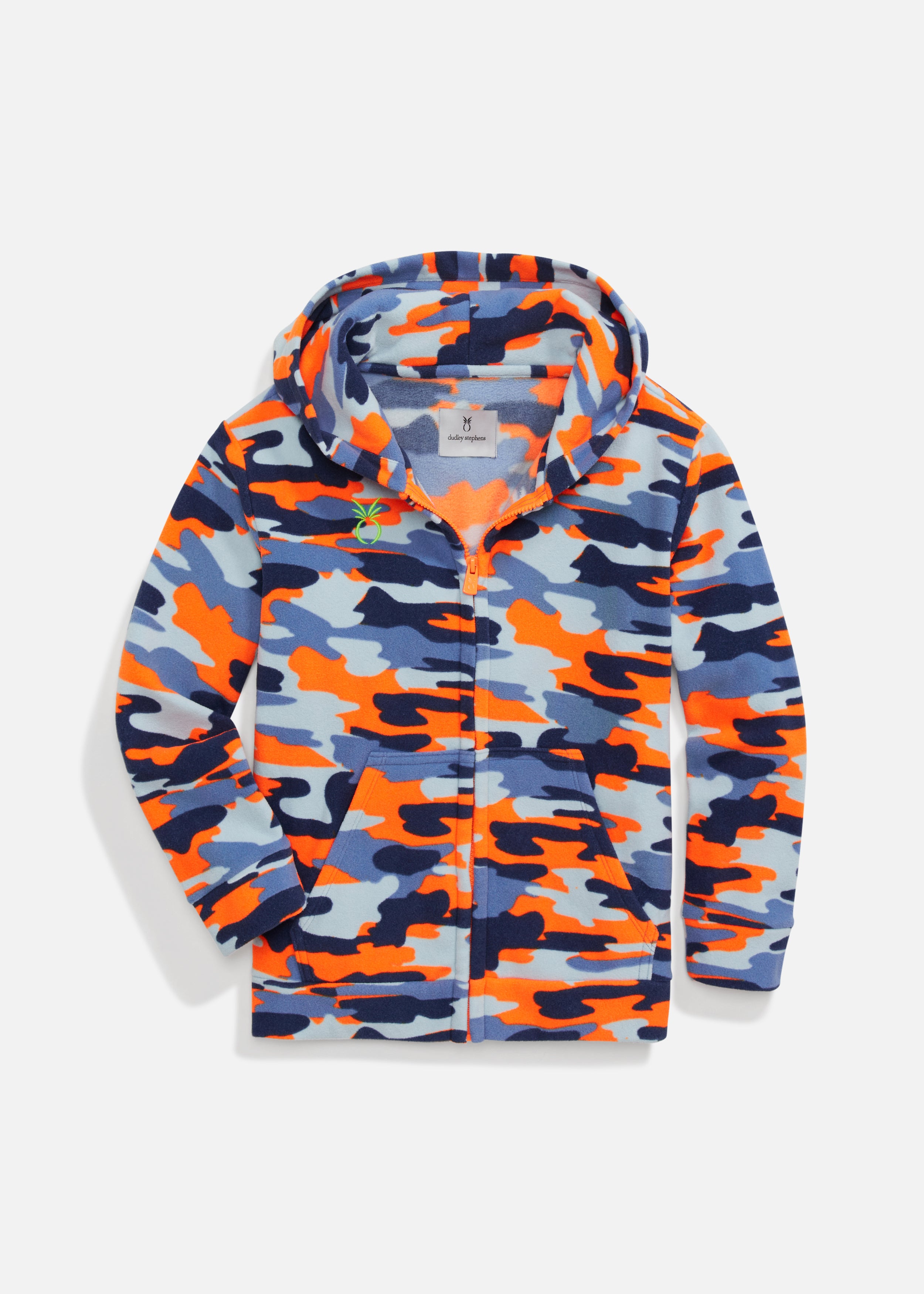 Kids Harborside Hoodie in Terry Fleece Blue Camo Dudley Stephens