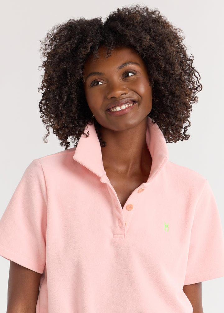 Kit Polo in Terry Fleece (First Blush)