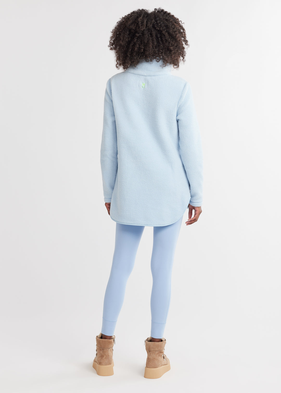 Laurel Pullover in Sherpa Fleece (Ice Blue)