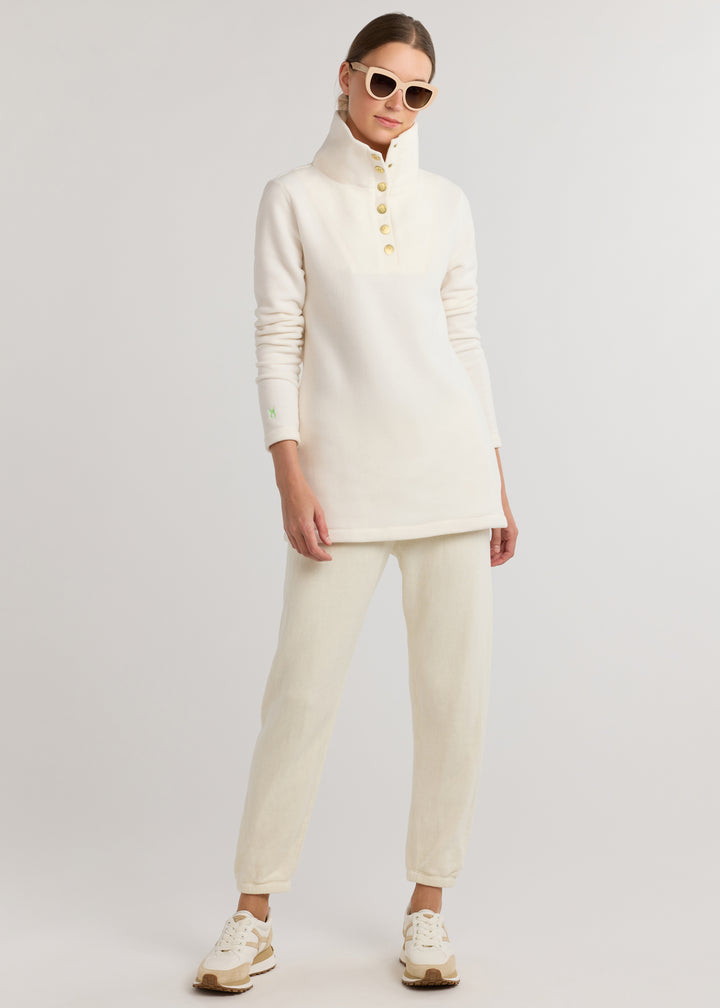 Long Wharf Turtleneck in Vello Fleece (Cream)