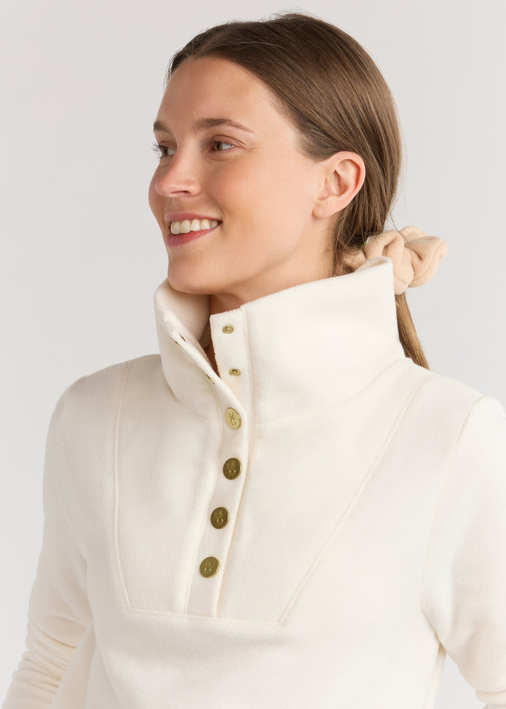 Long Wharf Turtleneck in Vello Fleece (Cream)