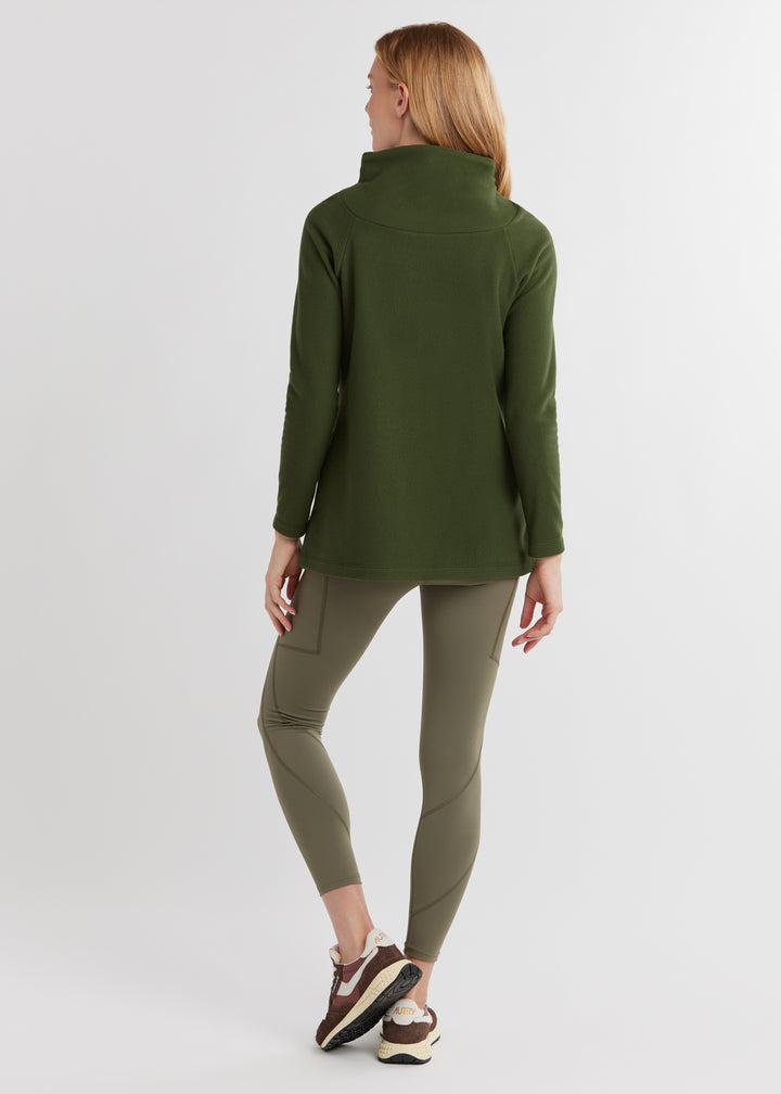 Marielle Mock Neck in Vello Fleece (Spruce)