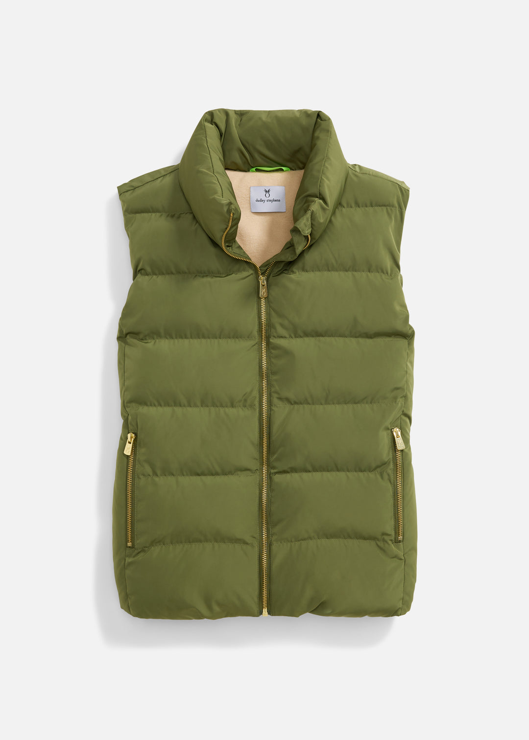 Marin Vest in Lustre Puff (Army Green)