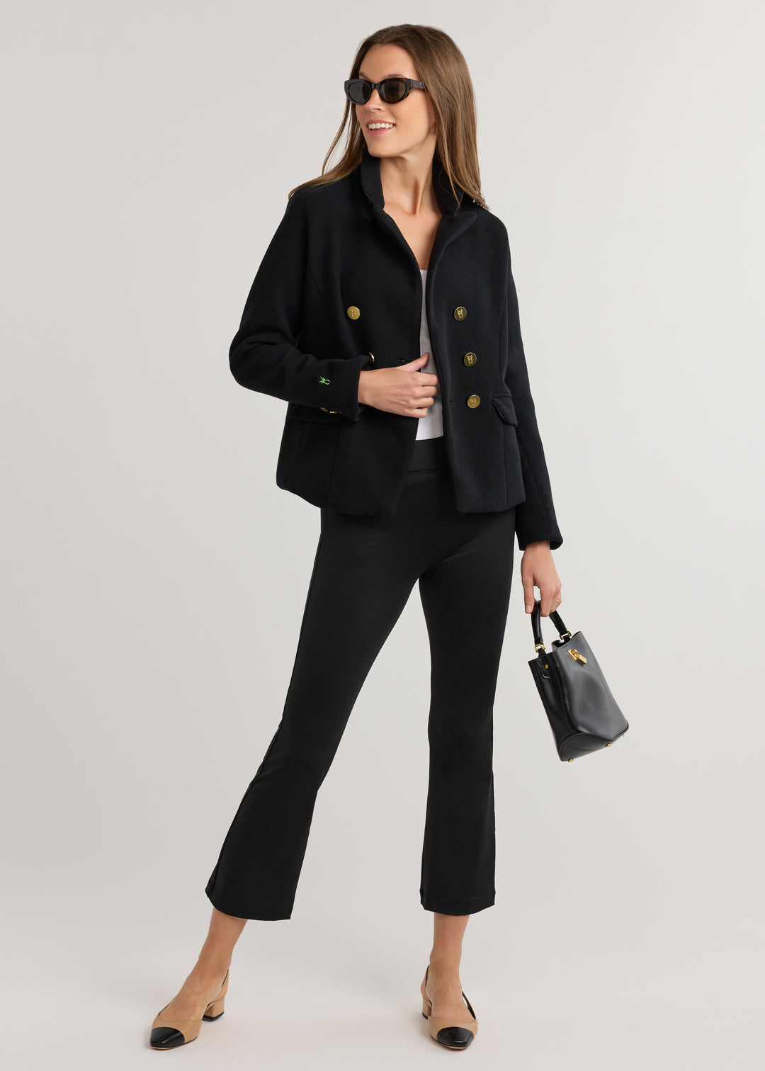 Mead Point Blazer in Vello Fleece (Black)