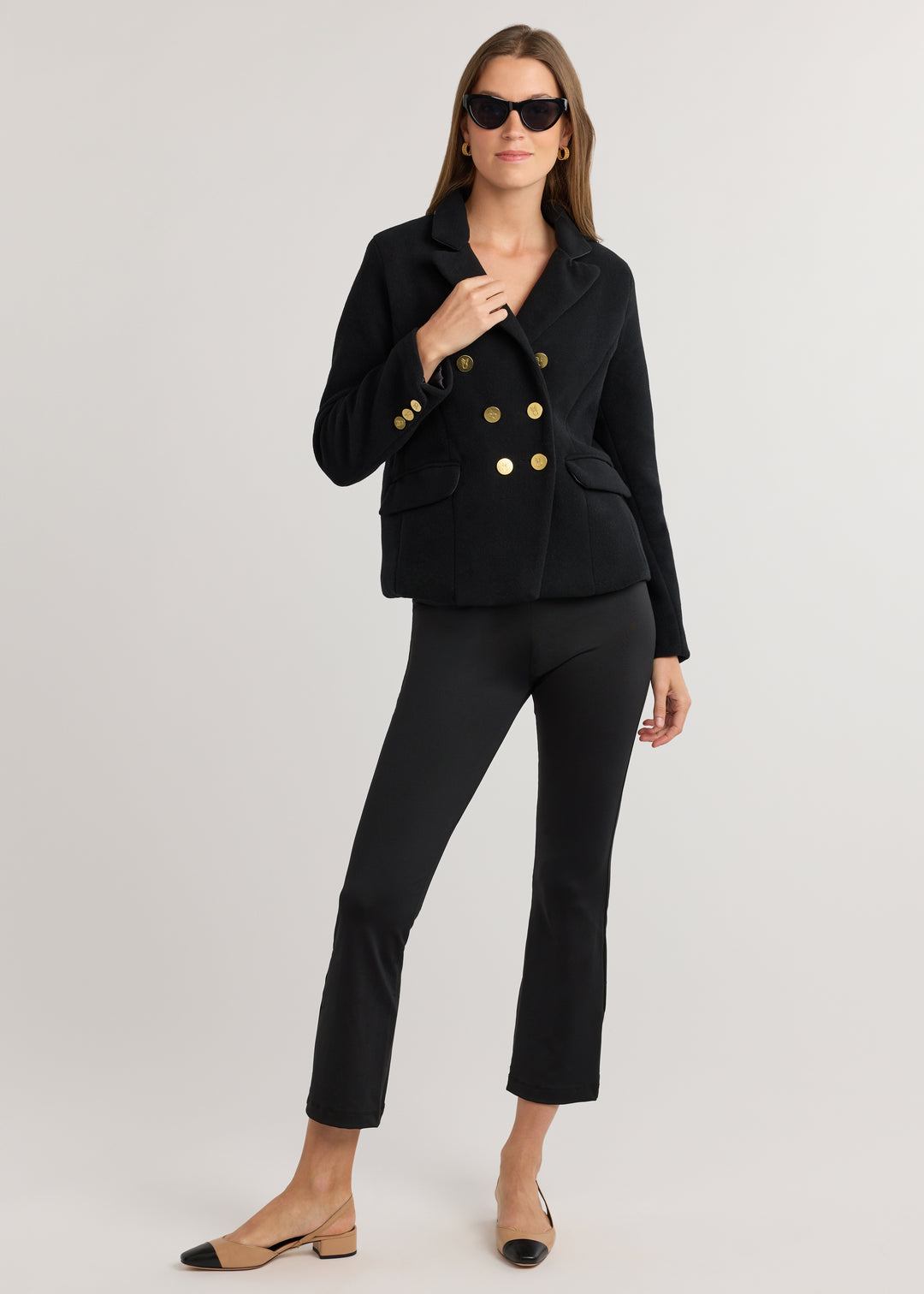 Mead Point Blazer in Vello Fleece (Black)