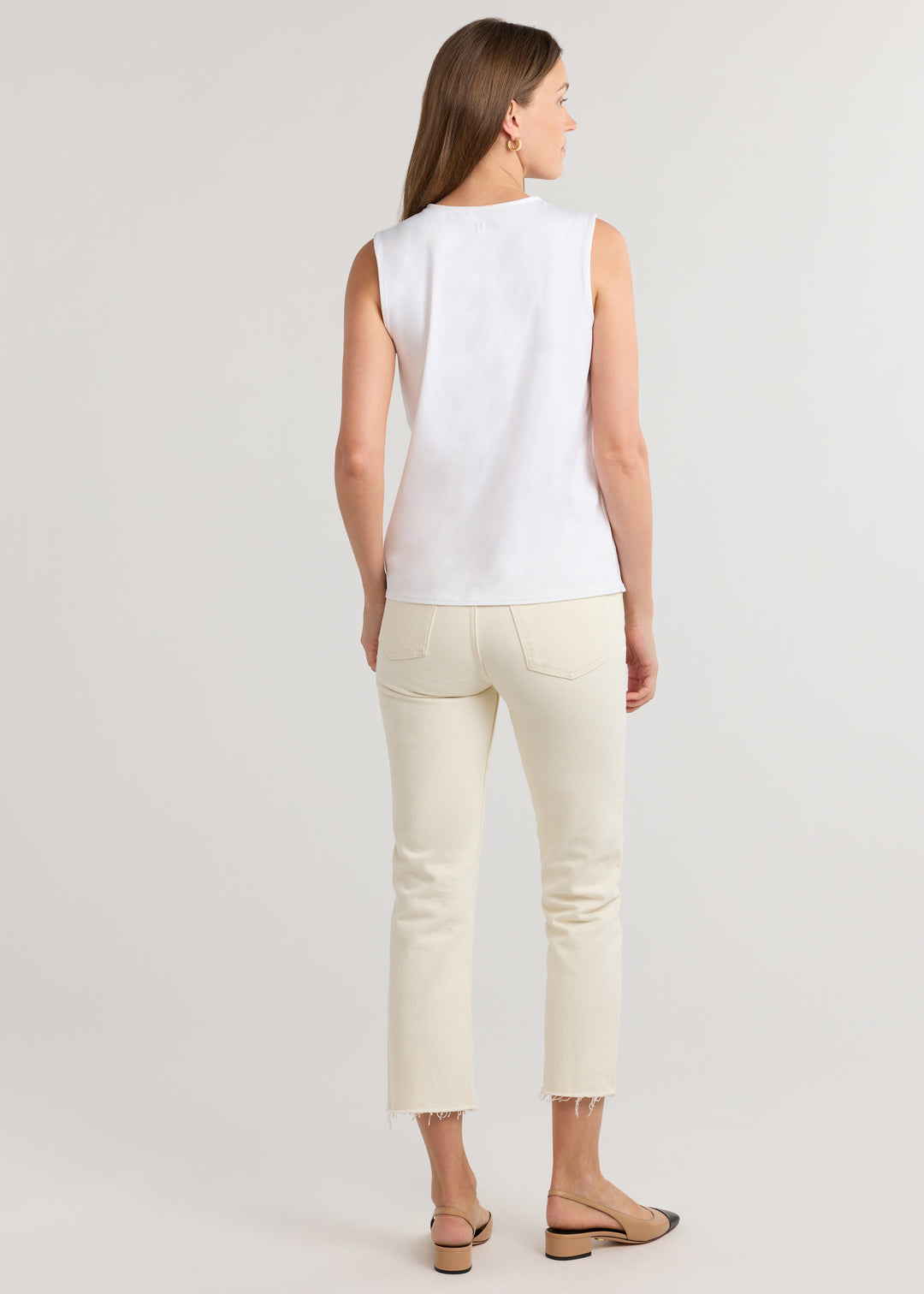 Mill Street Tank in Repreve® Stretch (White)