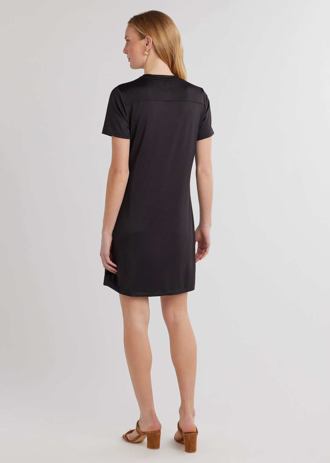 Monterey Short Dress in Luxe Stretch (Black)