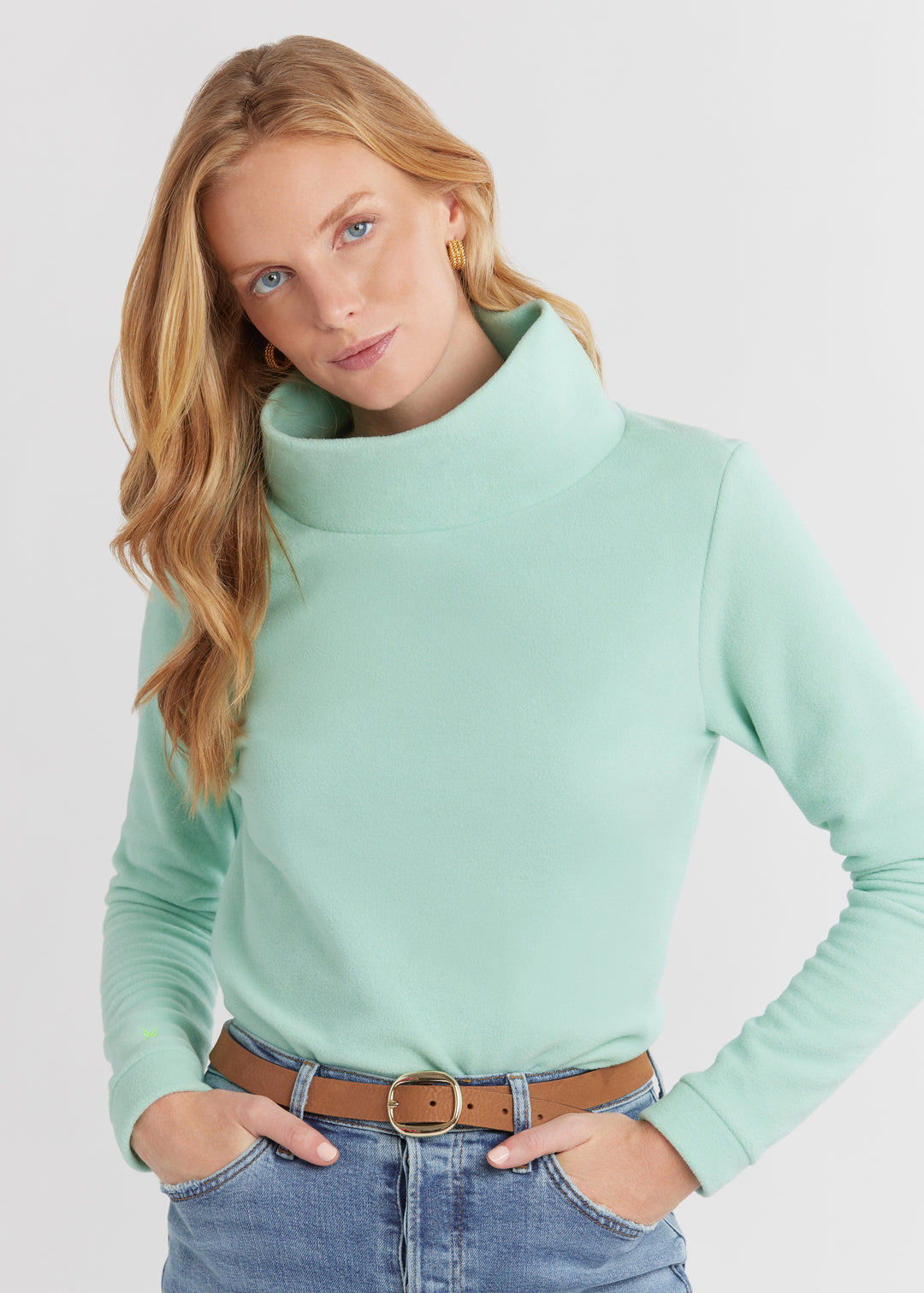 Park Slope Turtleneck in Vello Fleece (Bundles of Joy)