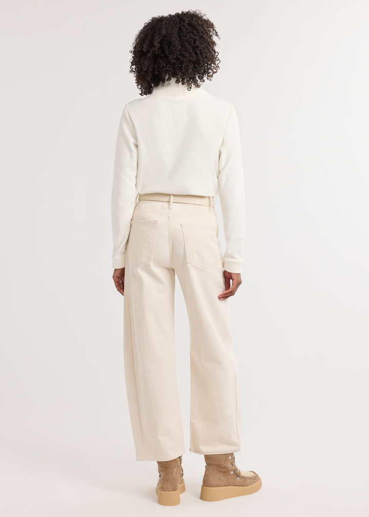 Park Slope Turtleneck in Terry Fleece (Cream)