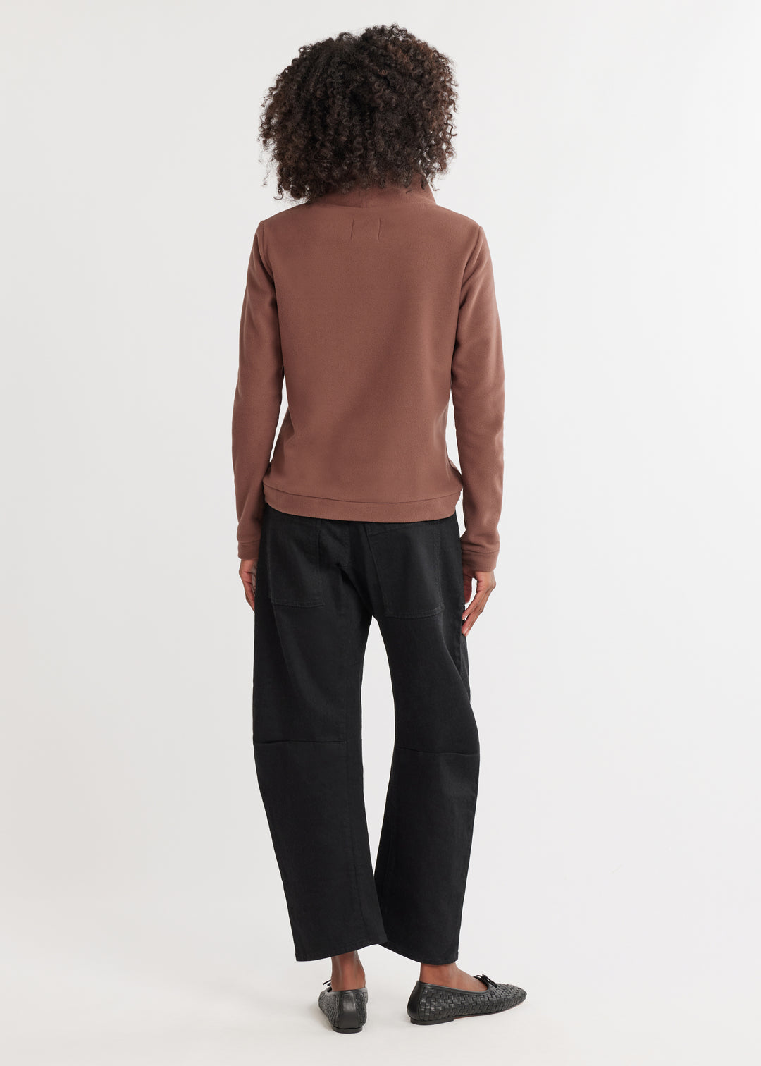 Park Slope Turtleneck in Vello Fleece (Chestnut)