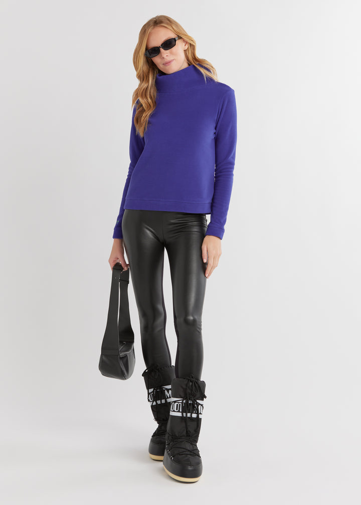 Park Slope Turtleneck in Vello Fleece (Cobalt)