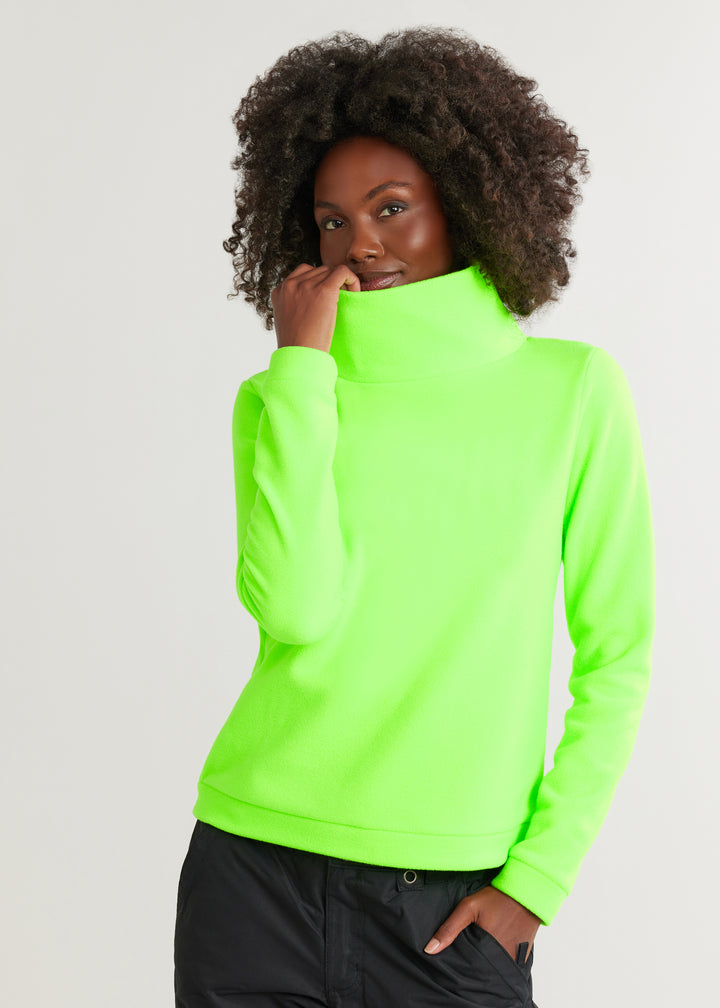 Park Slope Turtleneck in Vello Fleece (Dudley Green)