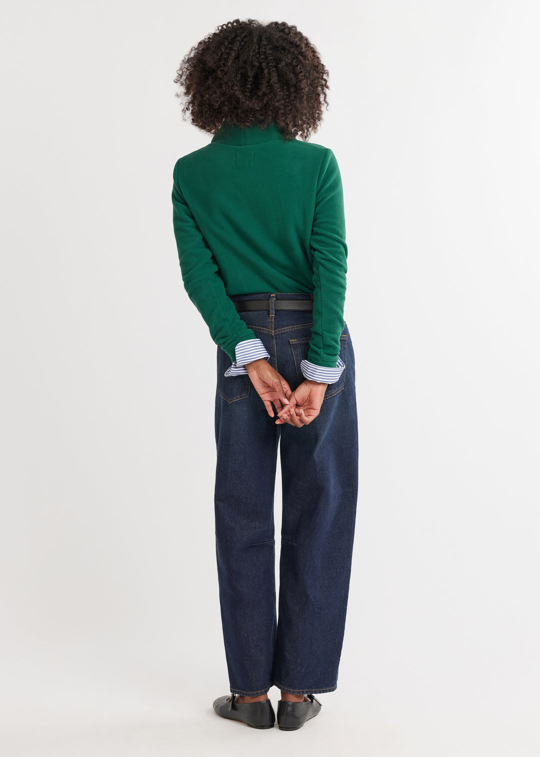 Park Slope Turtleneck in Vello Fleece (Emerald)