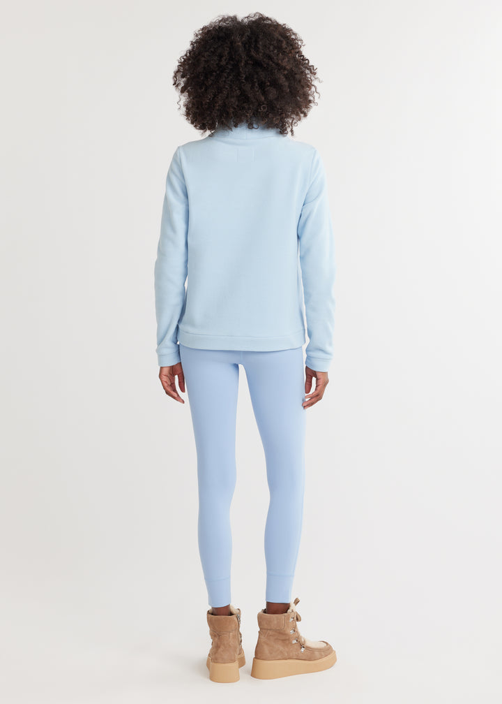 Park Slope Turtleneck in Vello Fleece (Ice Blue)