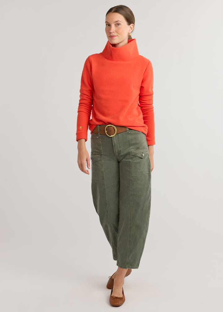 Park Slope Turtleneck in Vello Fleece (Paprika)